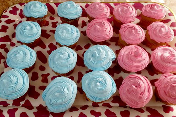 cup cake topped with cream