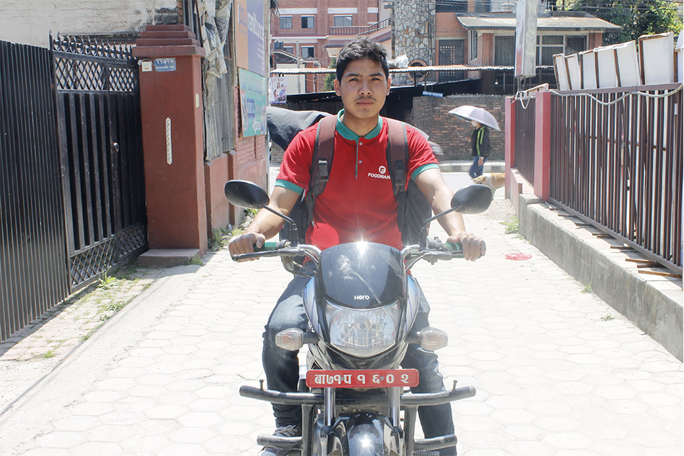 delivery driver in foodmandu